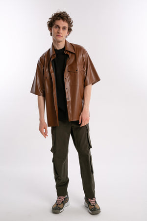 ECO LEATHER SHIRT - et*nos