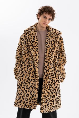 LEOPARD TEDDY FUR COAT - et*nos