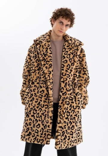LEOPARD TEDDY FUR COAT - et*nos