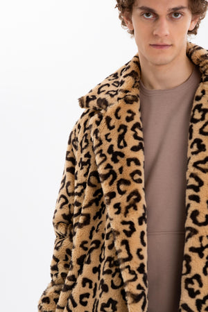 LEOPARD TEDDY FUR COAT - et*nos