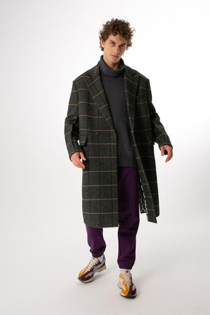 WIDE PLAID COAT - et*nos