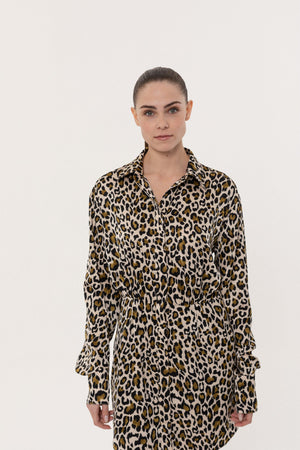 LEOPARD SHIRT DRESS - et*nos